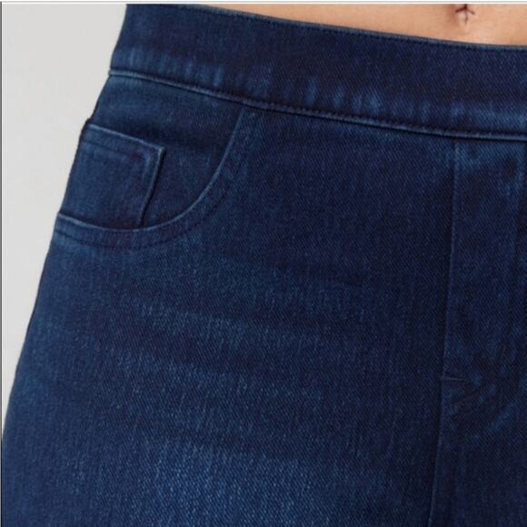 SPANX Jean-Ish Skinny Dark Wash Leggings Jeans Size Large - Picture 2 of 12